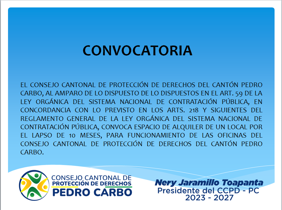 CONVOCATORIA